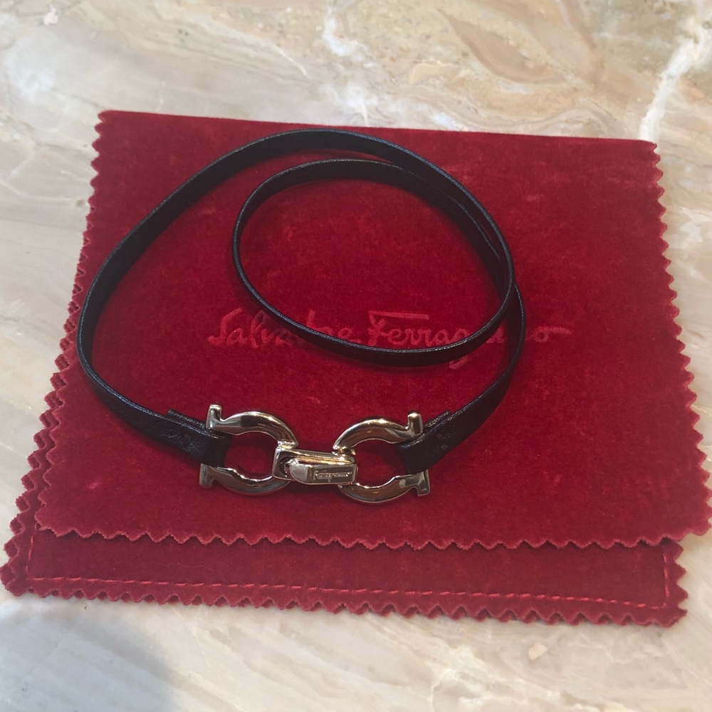 Ferragamo Leather Wrap Bracelet